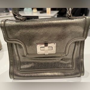 Simply Vera Vera Wang Metallic Gray Satchel